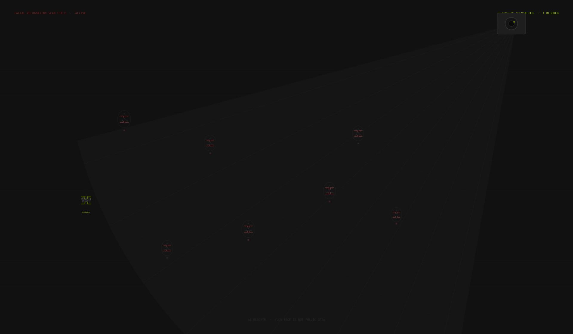 AI facial recognition scan field diagram